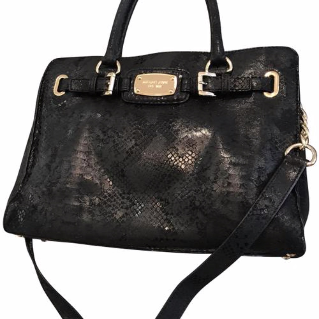 Michael Kors Hamilton Python Embossed Leather Tote